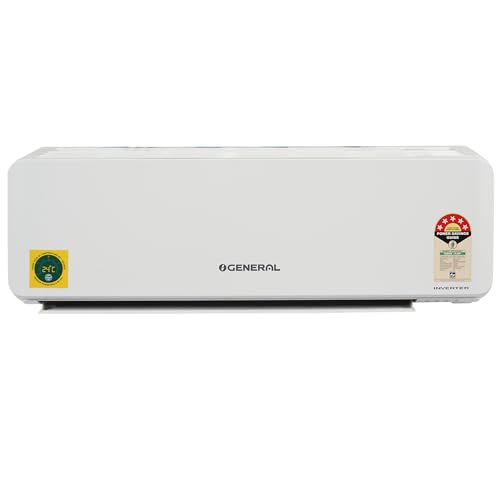 Image of O General 1 Ton 5 Star Inverter Split AC | Copper Condenser | PM 2.5 Filter | Ambient Cooling | R32 Refrigerant (ASGG12CGAA-B, White) 2025 Model
