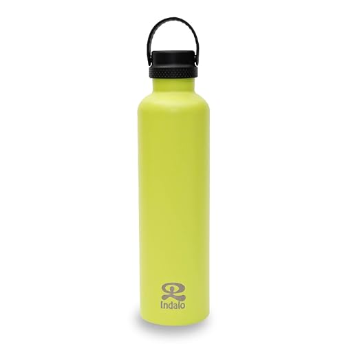 Hydrogen and Alkaline Water Bottle Insulated with Lid | Ceramic Coating and Double-Wall | 34oz / 1 Liter | Hot Up to 12 hours or Cold Up to 24 hours | (EKKO Green)