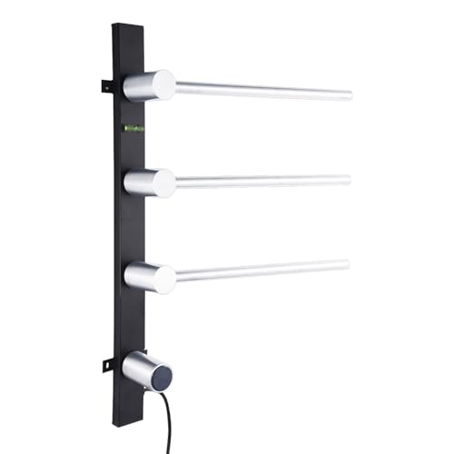 Heated Towel Rack,3 Heated Towel Rail - Display Towel Warmer with Adjustable Temperature, Towel Drying Rack for Hotel, Apartment
