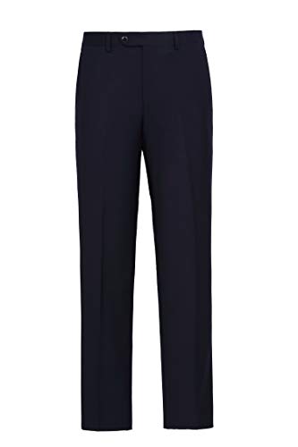 AMY ZHU Men’s Premium Straight Fit Flat Front Dress Pant
