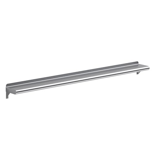 60 in. stainless steel wall shelf with mounting brackets