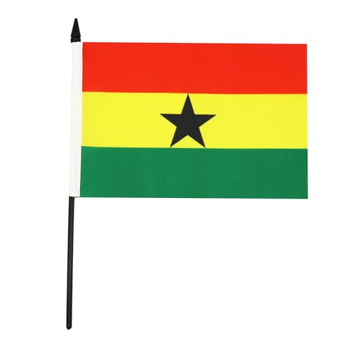 AZ FLAG Ghana Table Flag 21 x 14 cm Small Office Flags 14 x 21 cm