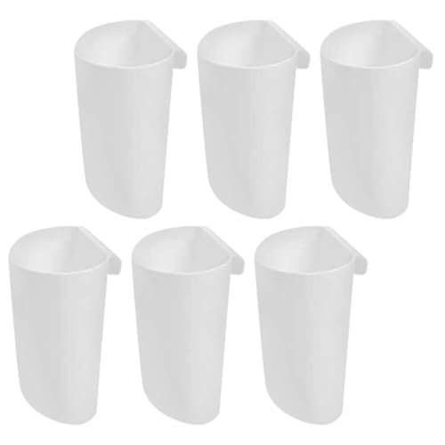 Bote de basura colgante ORFOFE de plástico blanco en pack de 6 unidades para carritos de salón