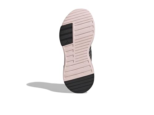 adidas Tênis infantil Racer Tr23 (criança pequena), preto/rosa arenoso/branco, 18