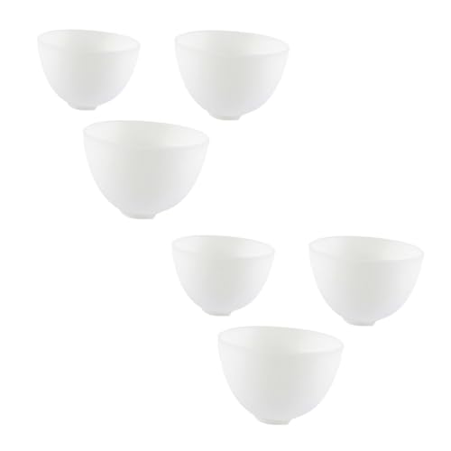 NIYANGLE 6 Piezas Tazón de Silicona para Preparar Faciales de Anticaída y de Limpiar para Casa