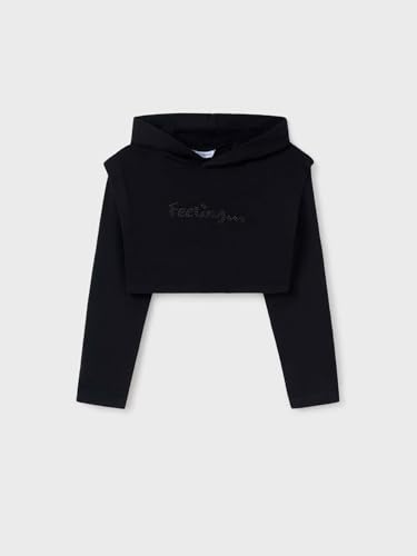 Mayoral Plush Pullover for Girls Black2