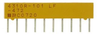 Bourns Resistor, Bussed Resistor Network, 9, 1Kohm, 2%, Sip - 4310R-101-102LF