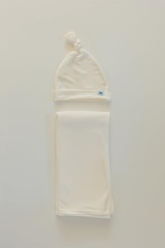 Image of Little Unicorn Premium Stretch Knit Swaddle & Hat Set | Ultra-Soft with Optimal Stretch for Newborns | Giftable Set (White)