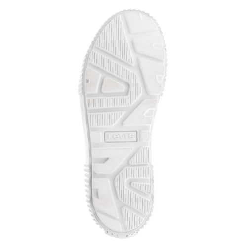 Levi's Women's Hightop Sneaker, White Mono, 7.54