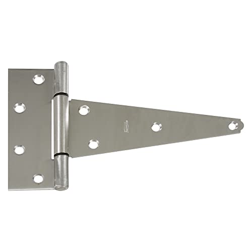 National Hardware N342-824 BB285 Extra Heavy T Hinge in Stainless Steel, 8 Inch