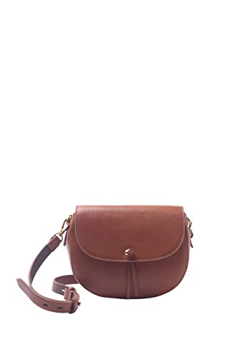 Sac de selle en cuir marron Hannah Bazaar UK au design élégant et finitions vintage