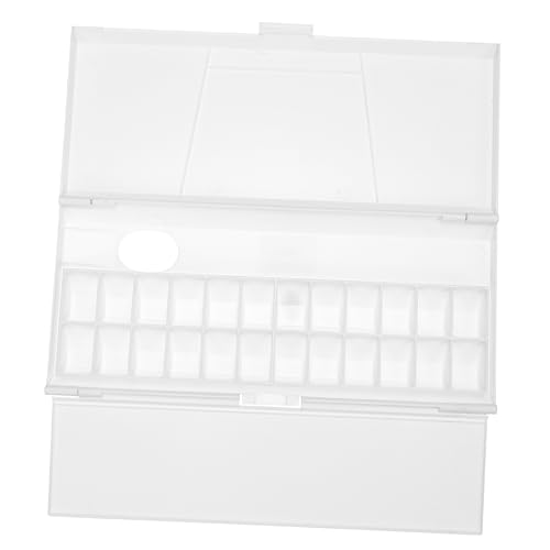 DOITOOL Box Color Box Professional Tray Paint Palette with Lid Paints Watercolor Palette with Cover Paint Case with Lid Portable Paint Palette Paint Mixing Palette White