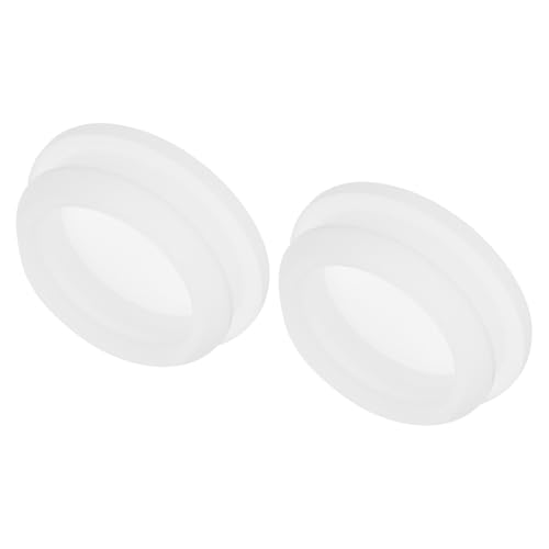 Image of MECCANIXITY 2pcs Silicone Snap in Locking Hole Plugs,34.6mm /1.4 Inch Mounting Diameter Narrow Groove Width 5mm Panel Seal Cover Round for Kitchen Bulkheads Waterproof Sealing Plugs Clear