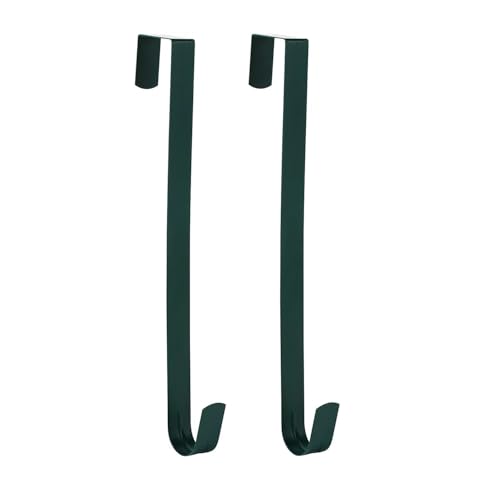 Image of Slim Over The Door Wreath Hanger for Front Door, 12 inch Green 2 Pack