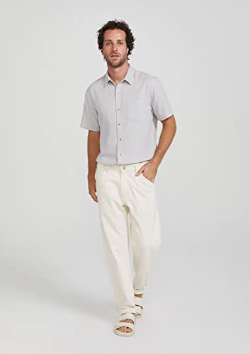 Calça Em Sarja Masculina Regular