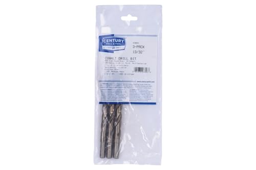 Image of Century Drill & Tool 26826 Cobalt Drill Bit, 13 /32 inch, Pro Pack of 3