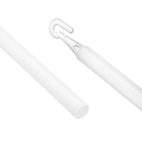 uxcell 35 Blinds Wand Replacement White Plastic Tilt Wand with Hooks for Vertical Blinds Cordless Curtains & More