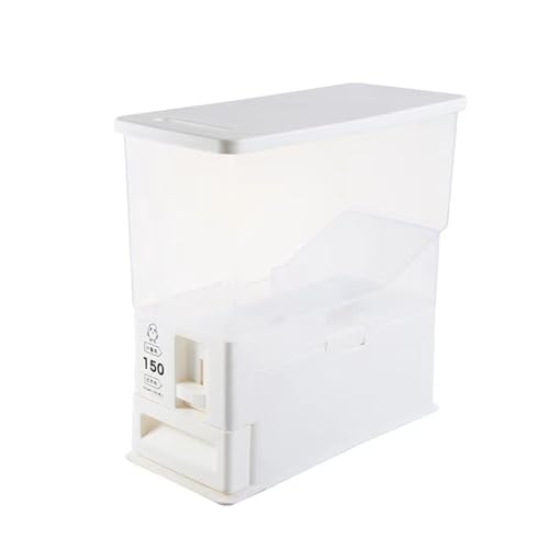 米びつ 無洗米対応 計量米びつ 分解できる 12kg 白 丸洗い可能 える 鮮度を保ち キッチン用品 清潔便利 キッチン収納 ごはん容器 お手入れ簡単 (5kg)