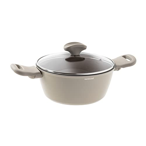 SAMBONET Silver Force Casseruola Alta 2 Manici Antiaderente 24cm Alluminio