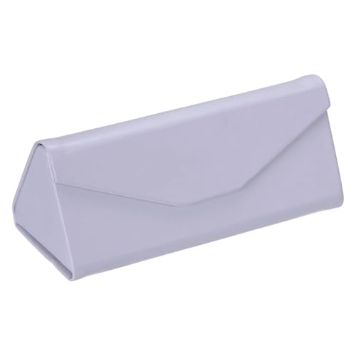 Image of PATIKIL Foldable Glasses Case, Triangle Magnetic Sunglasses Organizer Case PU Leather Hard Eyeglass Case (1 Pcs)