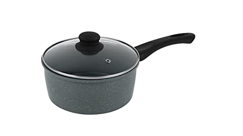 DALEMOOR by URBN-CHEF Carbon Steel Marble Grey Cooking Saucepans Millkpan (18cm)