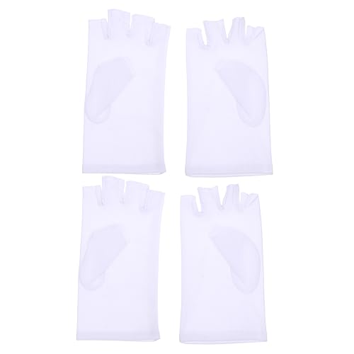 Holibanna 2Pairs Breathable UV Half Finger Gloves for Outdoor Sports Skin Friendly Elastic Cycling Riding Gloves for Sun Protection Comfortable Durable Design