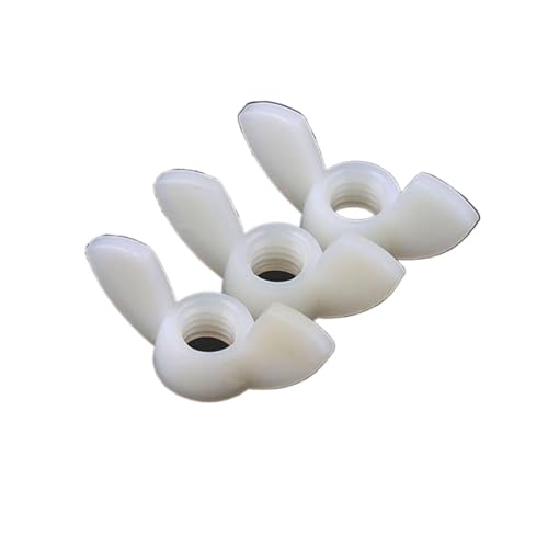 Écrous à oreilles M12 nylon blanc - Attaches de serrage manuel x100