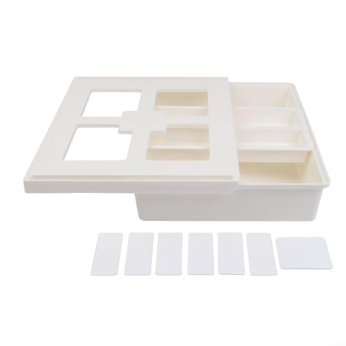 Compact Under Table Storage Drawer with Punch-Free Design for Organizing Frequently Used Items Under Work Surfaces (Large)