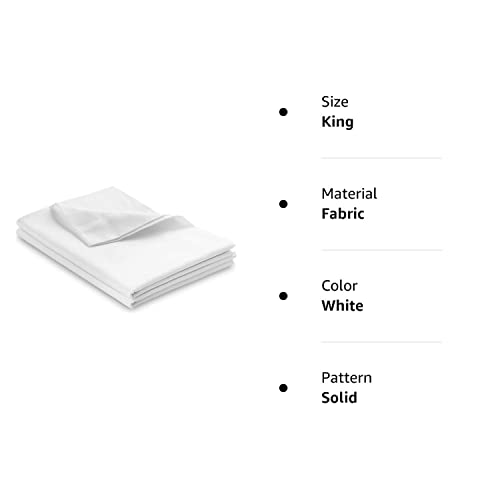 Silipa Flat Sheet King Size Sold Separately 1-Piece Only Extra Soft Brushed Microfiber Machine Washable Wrinkle-Free Breathable Easy Care (White, King) #TOP7