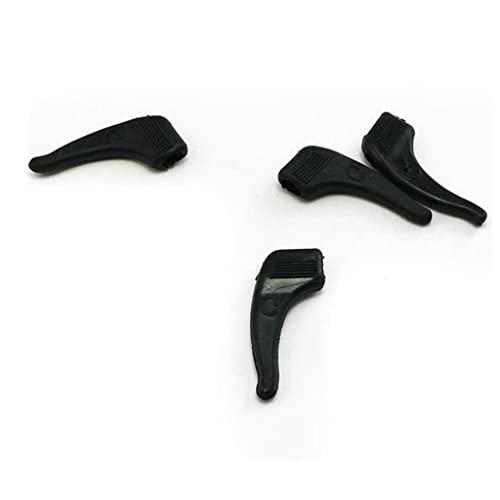 Tongina 10pcs óculos De Silicone Dicas Antiderrapantes Tampa óculos Perna Manga Ganchos - Preto