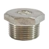 MIDLAND INDUSTRIES 62635 Cored Hex Head Plug, 1-in Male NPT, Stainless Steel, 150 lb
