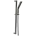 Delta Faucet 3-Spray H2Okinetic Slide Bar Hand Held Shower with Hose, Black Handheld Shower Head, Slide Bar Hand Shower, Handheld Shower, Detachable Shower Head, Lumicoat Black Stainless 51799-KS-PR