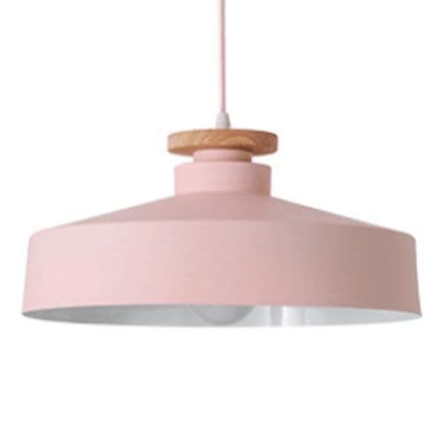 HYJAUSXB Creative Color Pendant Light Lampshade, Simple Style Metal Hanging Lamp, E27 Source Single Head Chandelier, Porch Balcony Decoration Ceiling Lighting Fixtures
