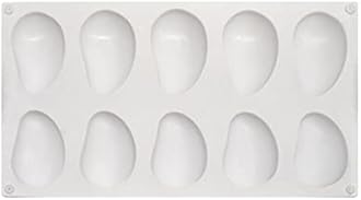 10-Cavity Mango Mold Cake Silicone Molds for Baking Dessert Jelly Ice Cream 3D Fruit Shapes Silicone Mold for Chocolate Candy Pastry Truffle Pudding Jelly Cheesecake Mousse Soap