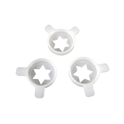 3 Pieces Hexagram Modelling Caps Ice Cream Machine Modeling Kit, Spare Parts For Soft Serve Ice Cream Machine, Plastic Nozzle Lids Styling Hat Accessories 29mm Inner Diameter