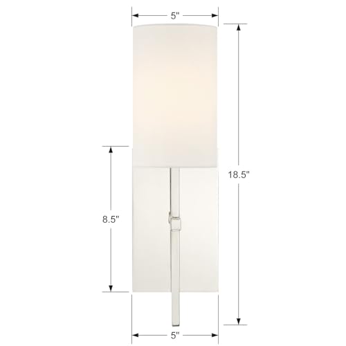 Image of Crystorama Veronica 1 Light Polished Nickel Sconce