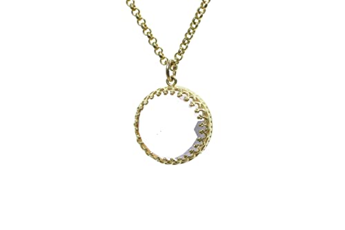 Collier quartz clair fait main en or pour femme et mariée