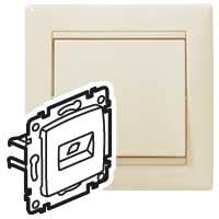 VL-BASE 2XRJ45 C6 UTP MA Prise Réseau Double Complète pour Installation Murale