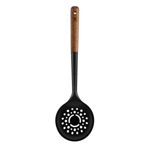 WAGENSTEIGER Silicon Cooking Skimmer Ladle with Wooden Handle: Slotted Cooking