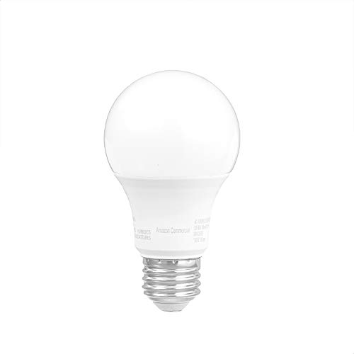 Image of AmazonCommercial 60 Watt Equivalent, 10000 Hours, Non-Dimmable, 800 Lumens, E26 Base, A19 LED Light Bulb - Pack of 25, Soft White