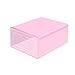 HUKSXZ Impilabile Scatola di Scarpe, delle Donne degli Uomini di Scarpe in Plastica Trasparente Scatola di Immagazzinaggio di Grandi Dimensioni con Sereno Porta (Color : Pink, Size : 45 Piece)
