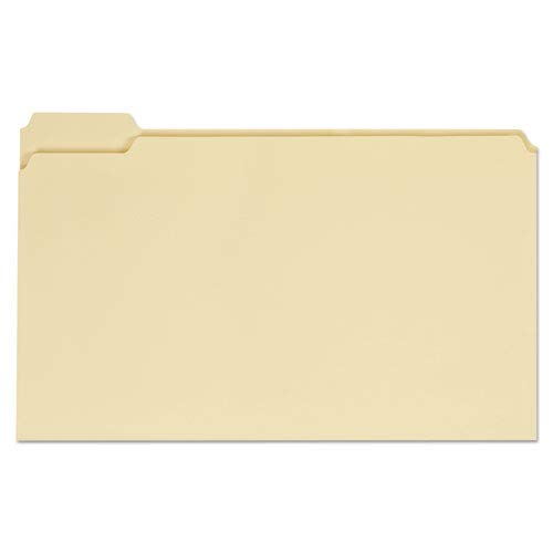 File Folders, 1/5 Cut Assorted, One-Ply Top Tab, Legal, Manila, 100/Box, Sold As 1 Box, 100 Each Per Box #TOP3