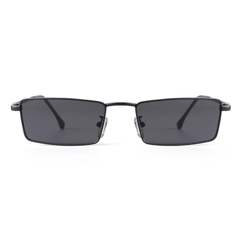 Laurinny Small Y2K Narrow Rectangle Sunglasses