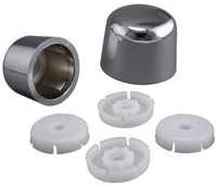 Plumb Pak Toilet Bolt Caps Decorative 1/4 " Polished Chrome Finish10