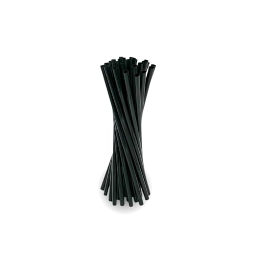 Virsus 1000 Cannucce dritte misura 21/6 biodegradabili biocompostabili in Lignina di Colore Nero cannuccia Riutilizzabile Eco Friendly per bevande, Cocktail, bar, aperitivo rispetta la Natura