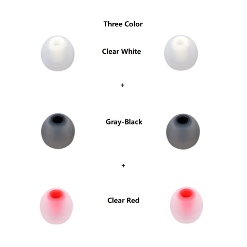 Image of Silicone Earbud Tips Earbuds Replacement Ear Tips Gels Bud for Popular in-Ear Headphones Other Inner Hole from 3.8mm - 5.1mm Earphones 9 Pairs S /M /L