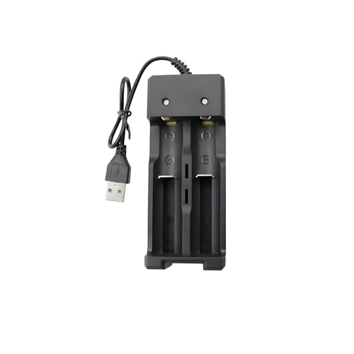 Menky Intelligent USB Four Slot Lithium Battery 3.7V Universal Independent Fast Charger, Compatible with 18650,18490,17670,17335,10440 and Multiple Rechargeable Battery Models