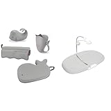 Skip Hop Moby Baby Bath Essential Set, Grey & Baby Changing Pad, Nursery Style, Grey