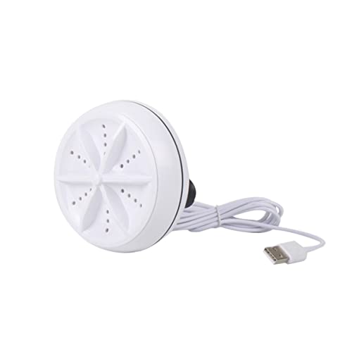 Garneck 1 Set Portable Mini Washing Machine Cleaner Washer Machine White Travel Cleaning Machine Turbine
