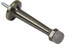 Baldwin 4045 3 Inch Solid Brass Base Mounted Door Bumper, Polished Chrome